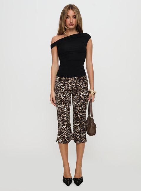 Firecracker Capri Pants Leopard Product Image