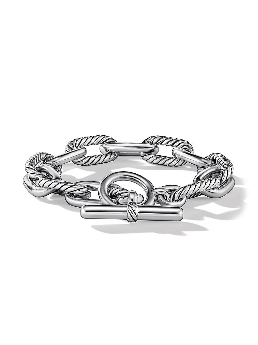 11mm DY Madison Toggle Chain Bracelet in Silver Product Image