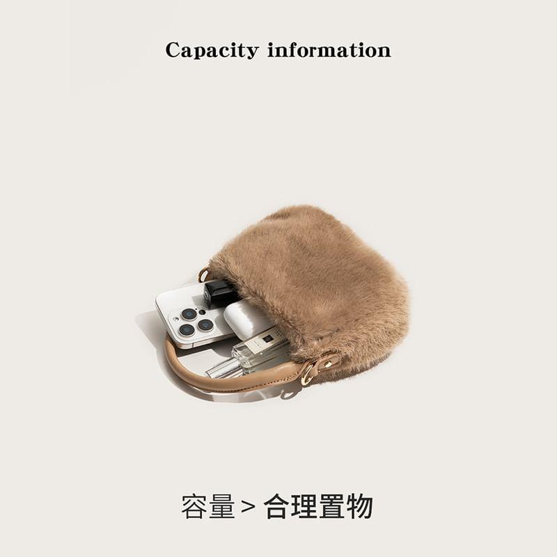 Top Handle Fluffy Crossbody Bag Product Image