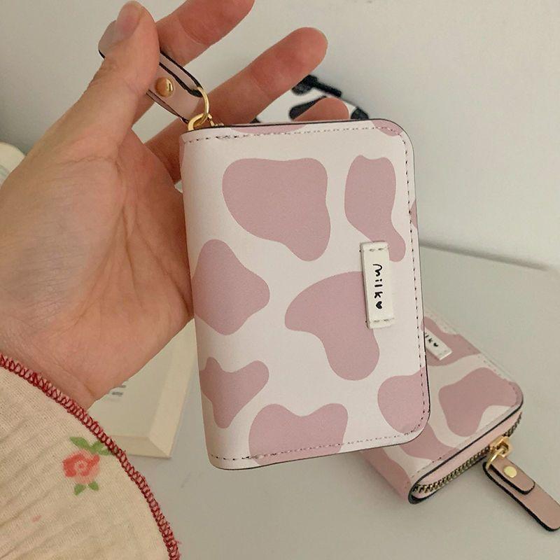 Cow Print Faux Leather Card Holder Product Image