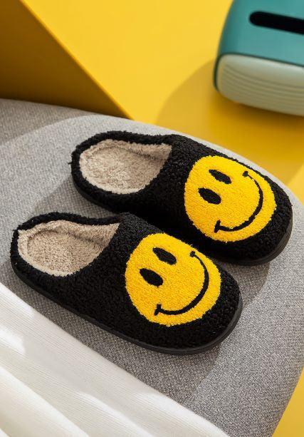 Smile Face Soft Plush Slippers Product Image