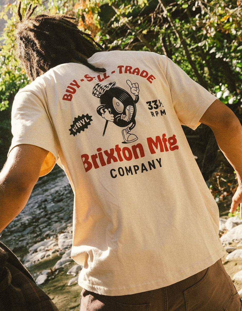 BRIXTON Rhythmic Standard Mens Tee - CREAM Product Image