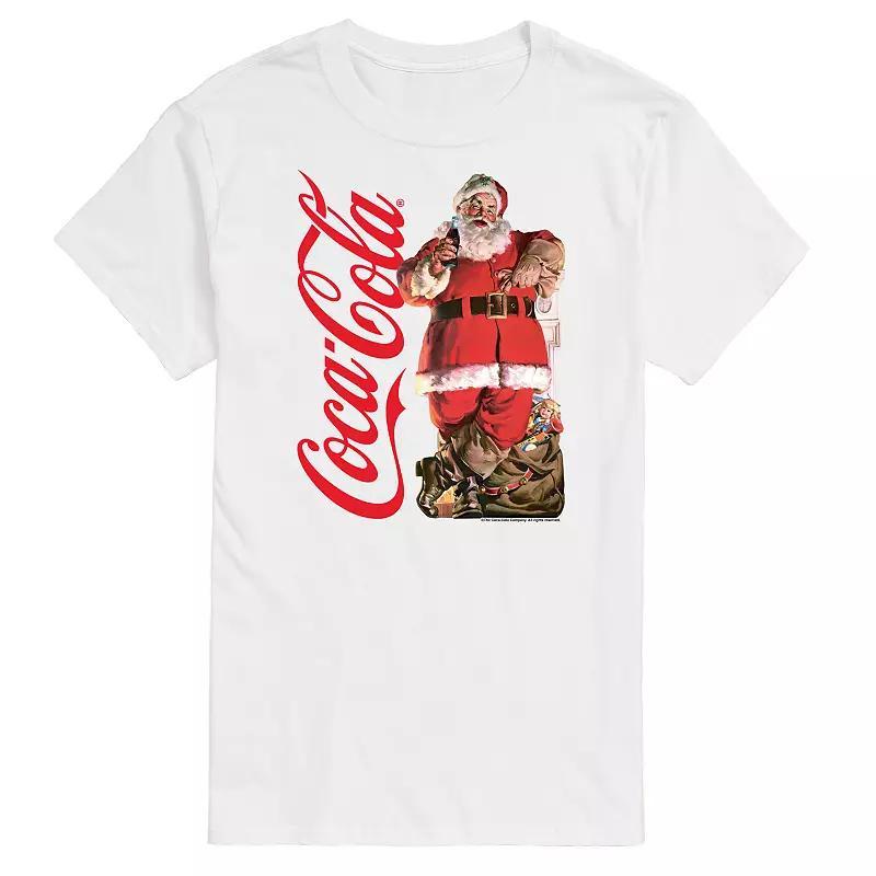 Men's CocaCola Vintage Santa Tee, Size: XXL, White Product Image