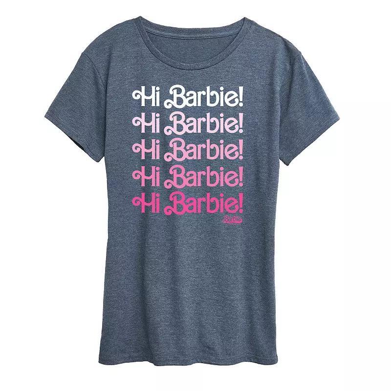 Women's Barbie The Movie Hi Barbie Graphic Tee, Girl's, Size: Large, Heather Grey Product Image