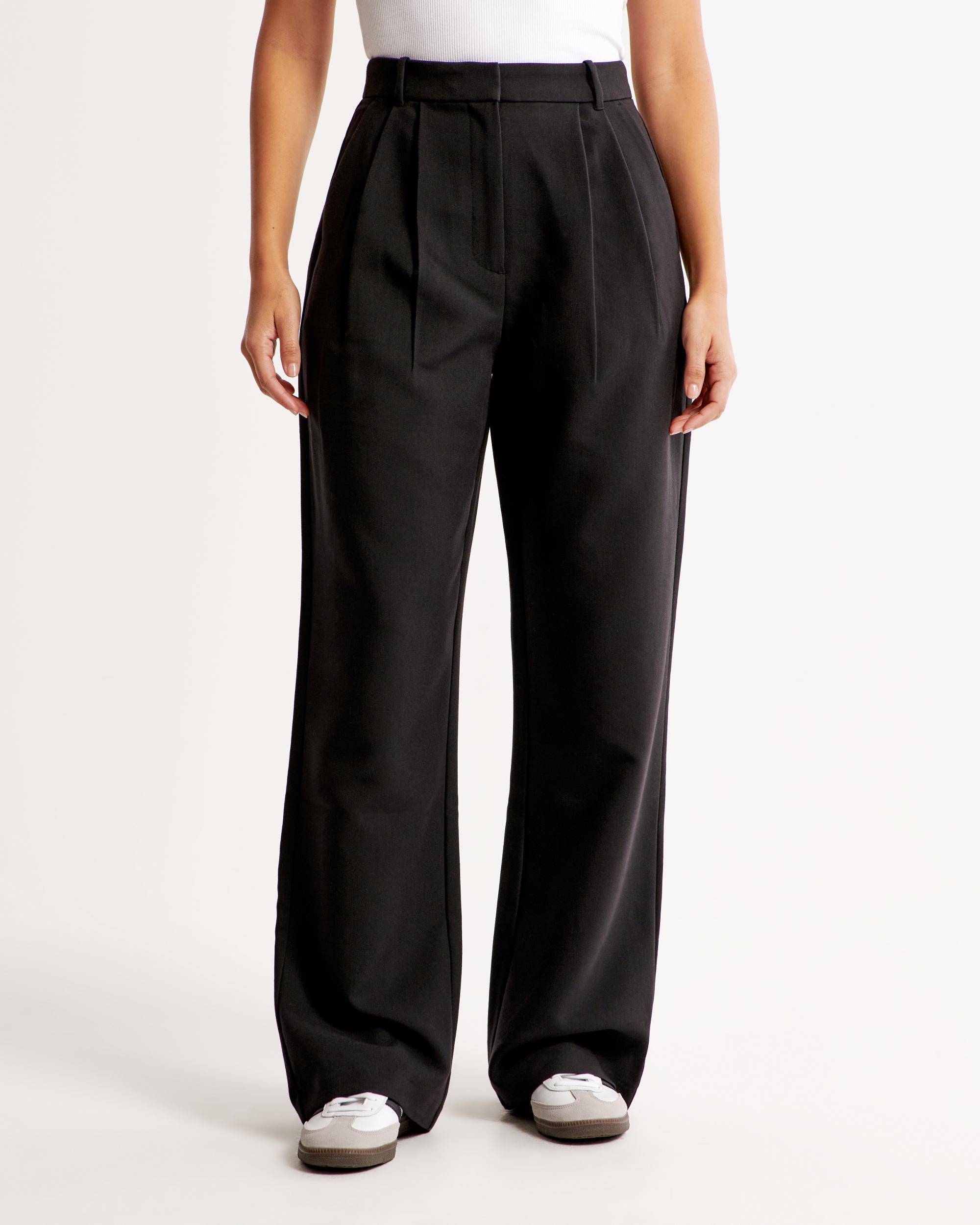 Curve Love A&F Sloane Tailored Wide Leg Pant Product Image