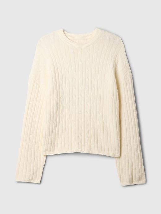 CashSoft Cable-Knit Sweater Product Image