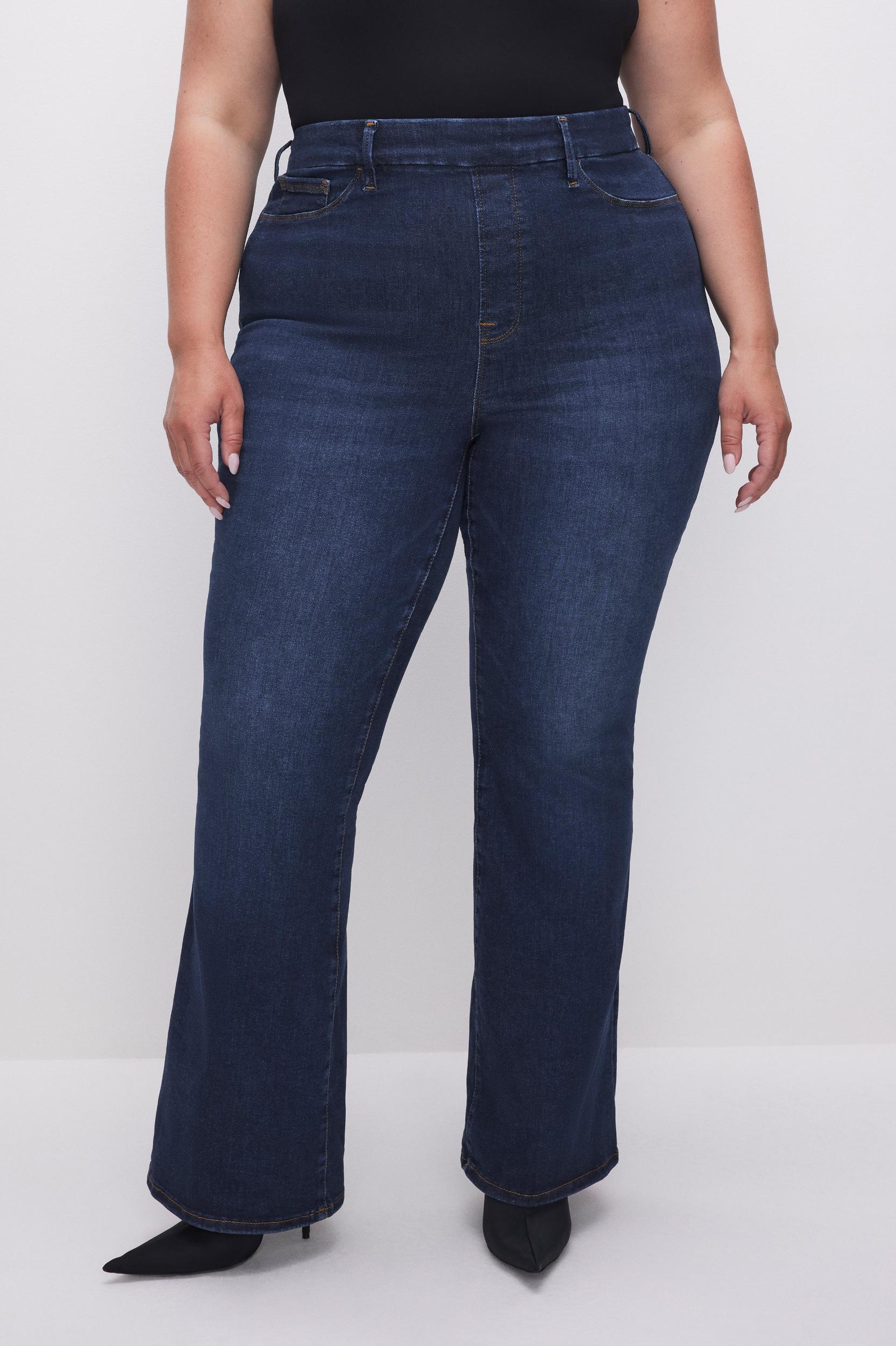 POWER STRETCH PULL-ON FLARE JEANS | INDIGO491 Product Image