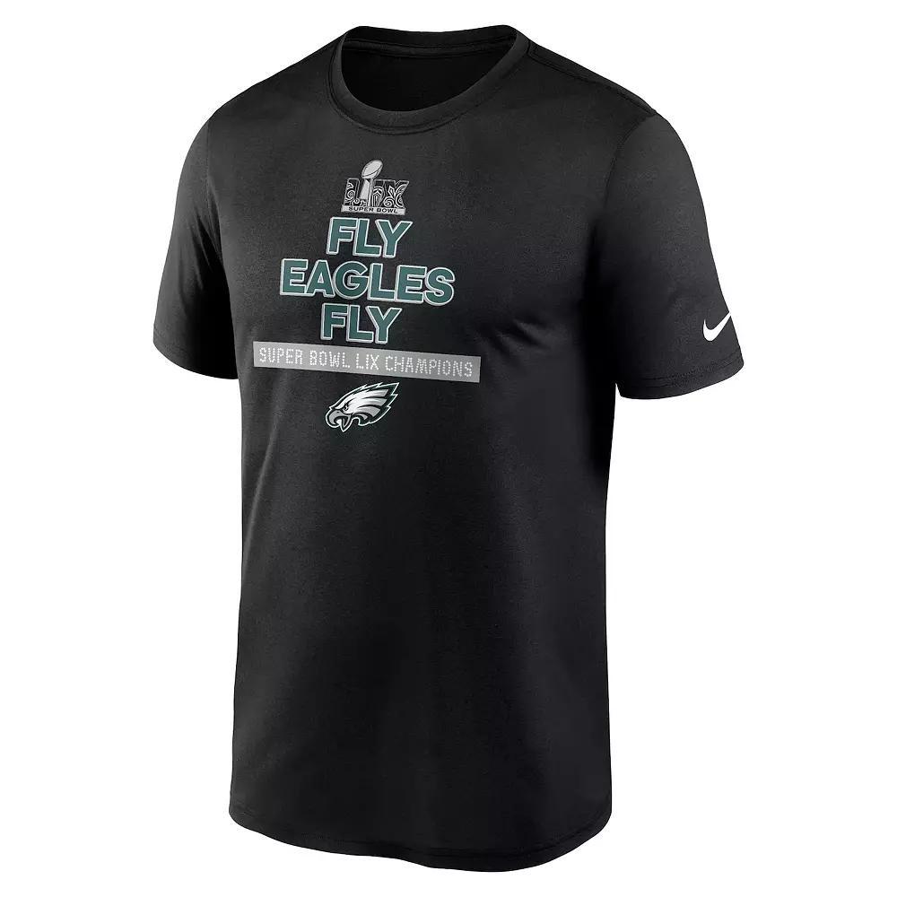 Men's Nike Philadelphia Eagles Super Bowl LIX Champions Fly Eagles Fly Tee, Size: XXL, Black Product Image