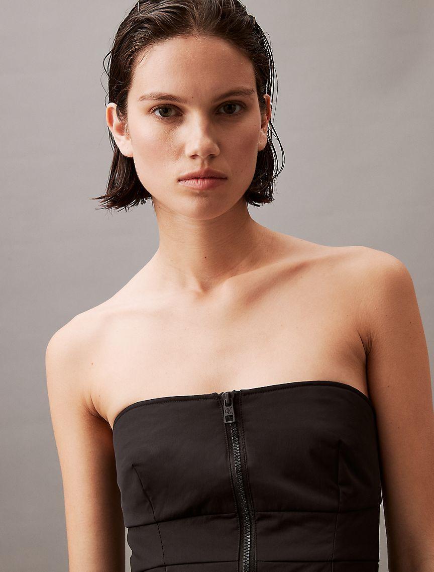 Padded Zip Bustier Top Product Image