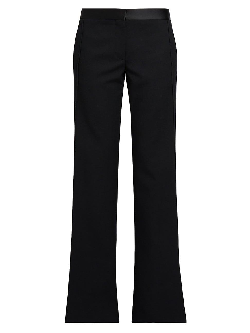 Womens Low-Rise Satin-Trim Trousers Product Image