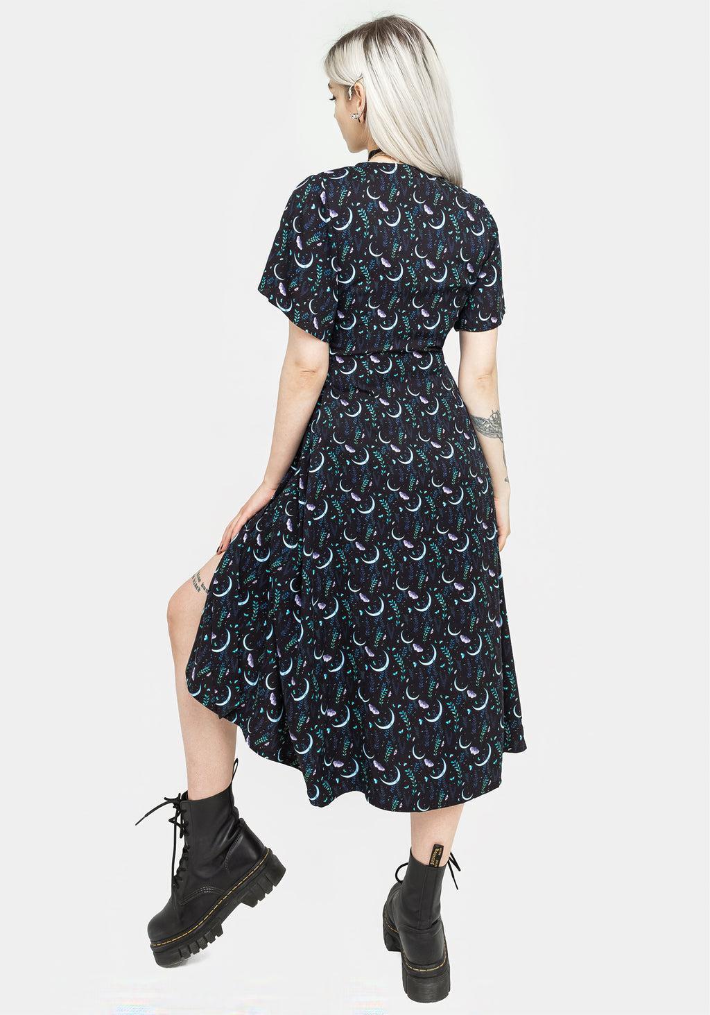 Diana Moon Moth Midi Dress Product Image