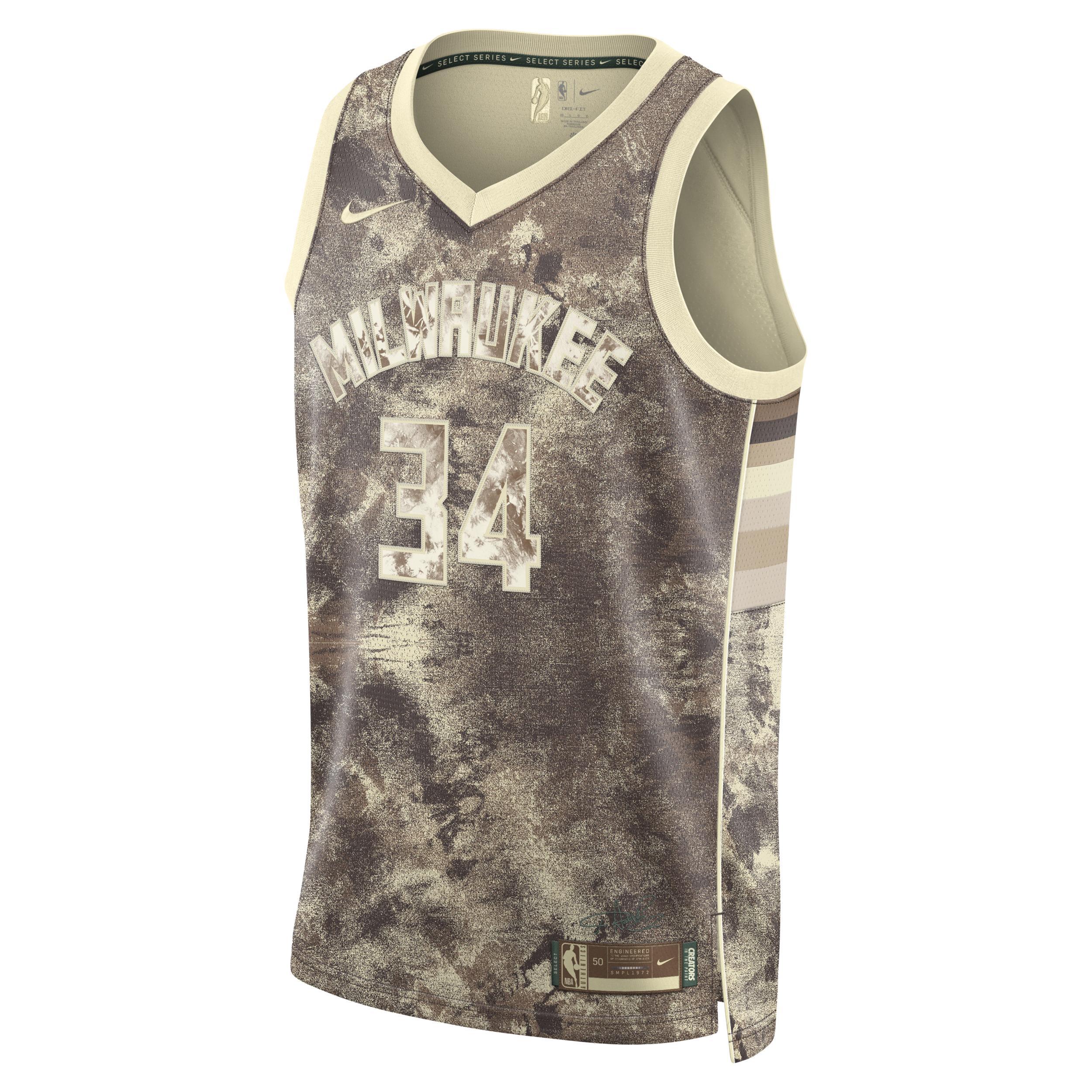 Mens and Womens Nike Giannis Antetokounmpo Brown Milwaukee Bucks Select Series Swingman Jersey - Brown Product Image