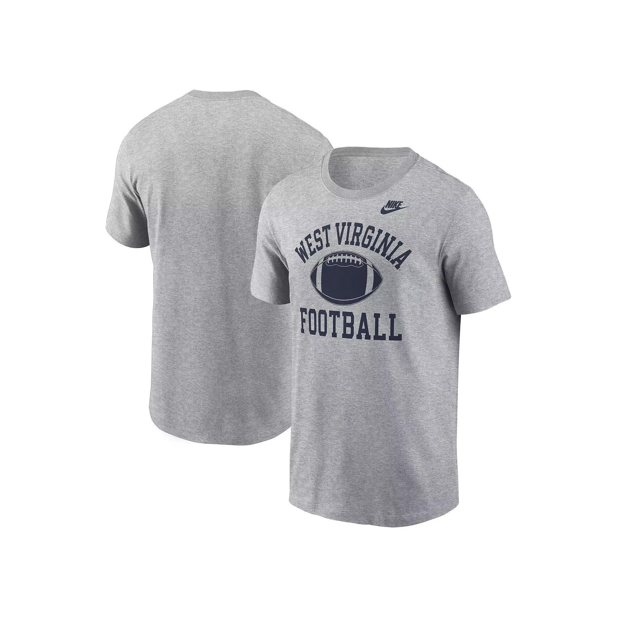 Men's Nike Heather Gray West Virginia Mountaineers Legacy Football Icon T-Shirt,  Product Image