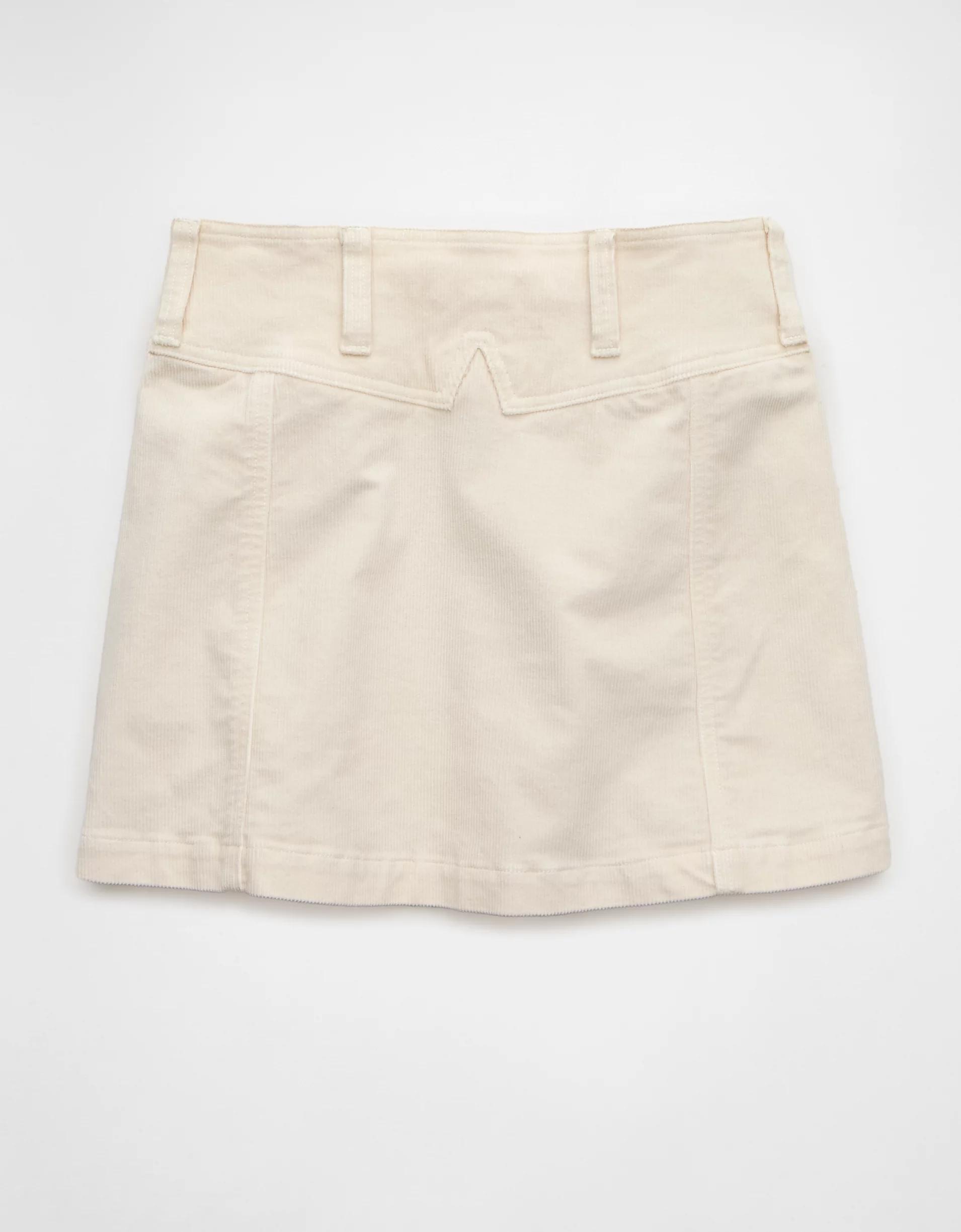 AE High-Waisted A-Line Corduroy Mini Skirt Product Image