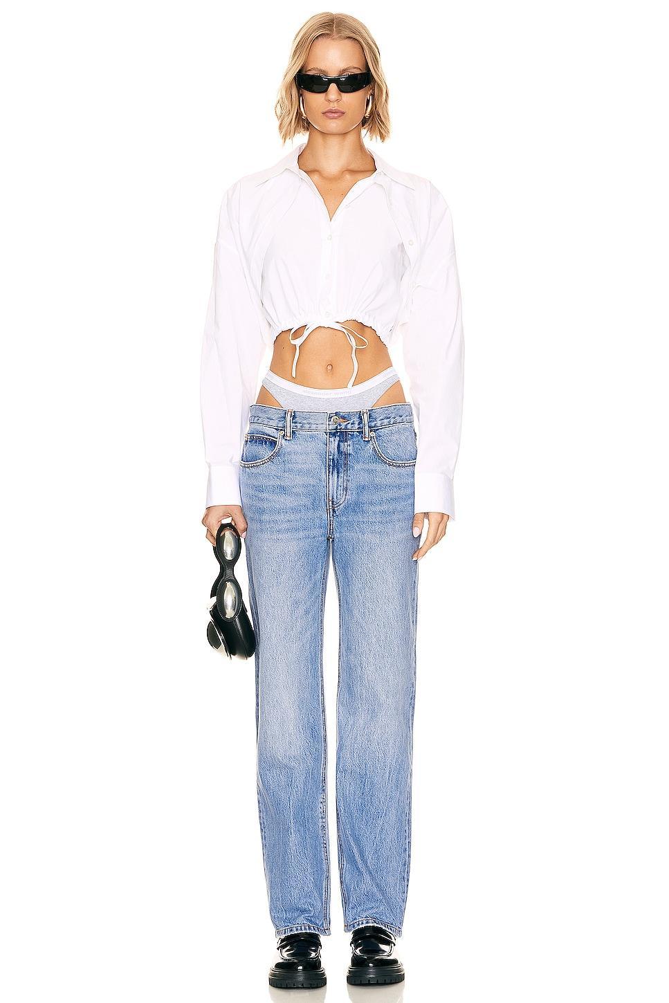 Double Layered Crop Shirt Product Image