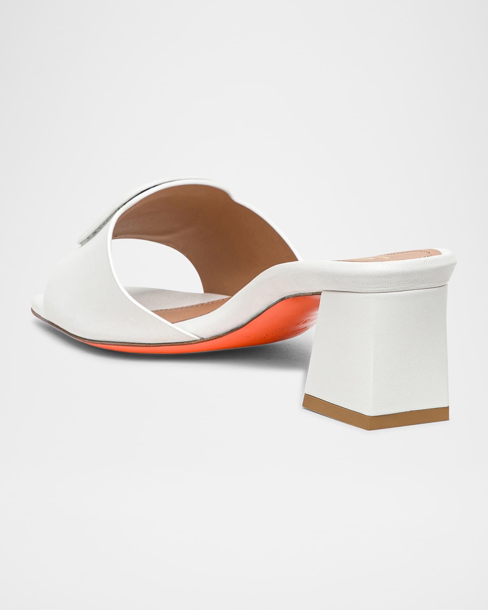 Marta Leather Buckle Mule Sandals Product Image