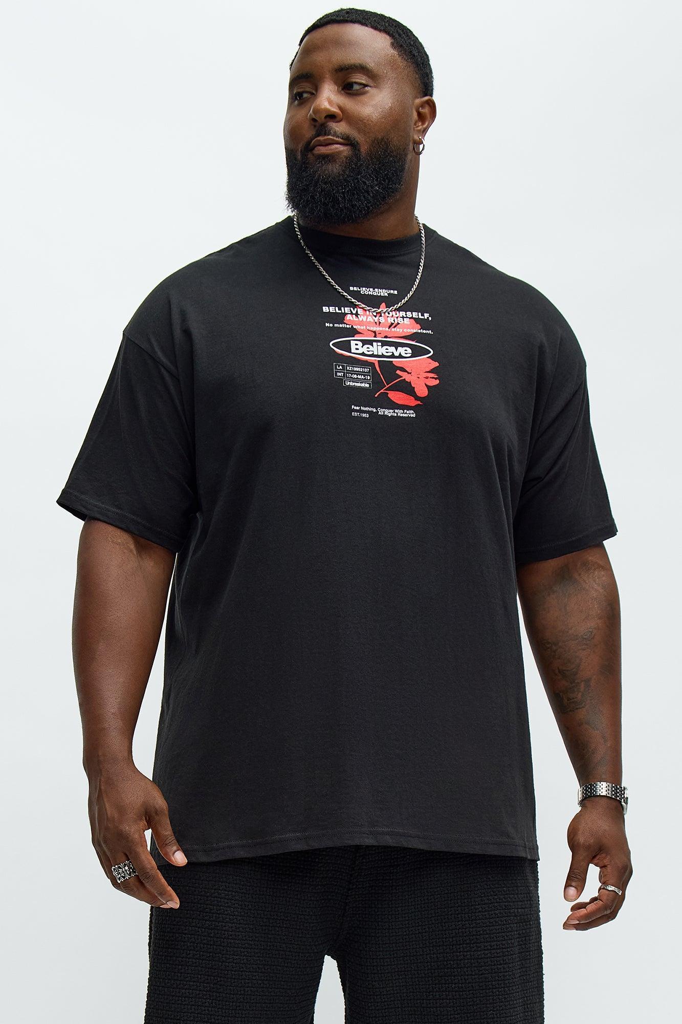 Believe Keep Going Short Sleeve Tee - Black Male Product Image