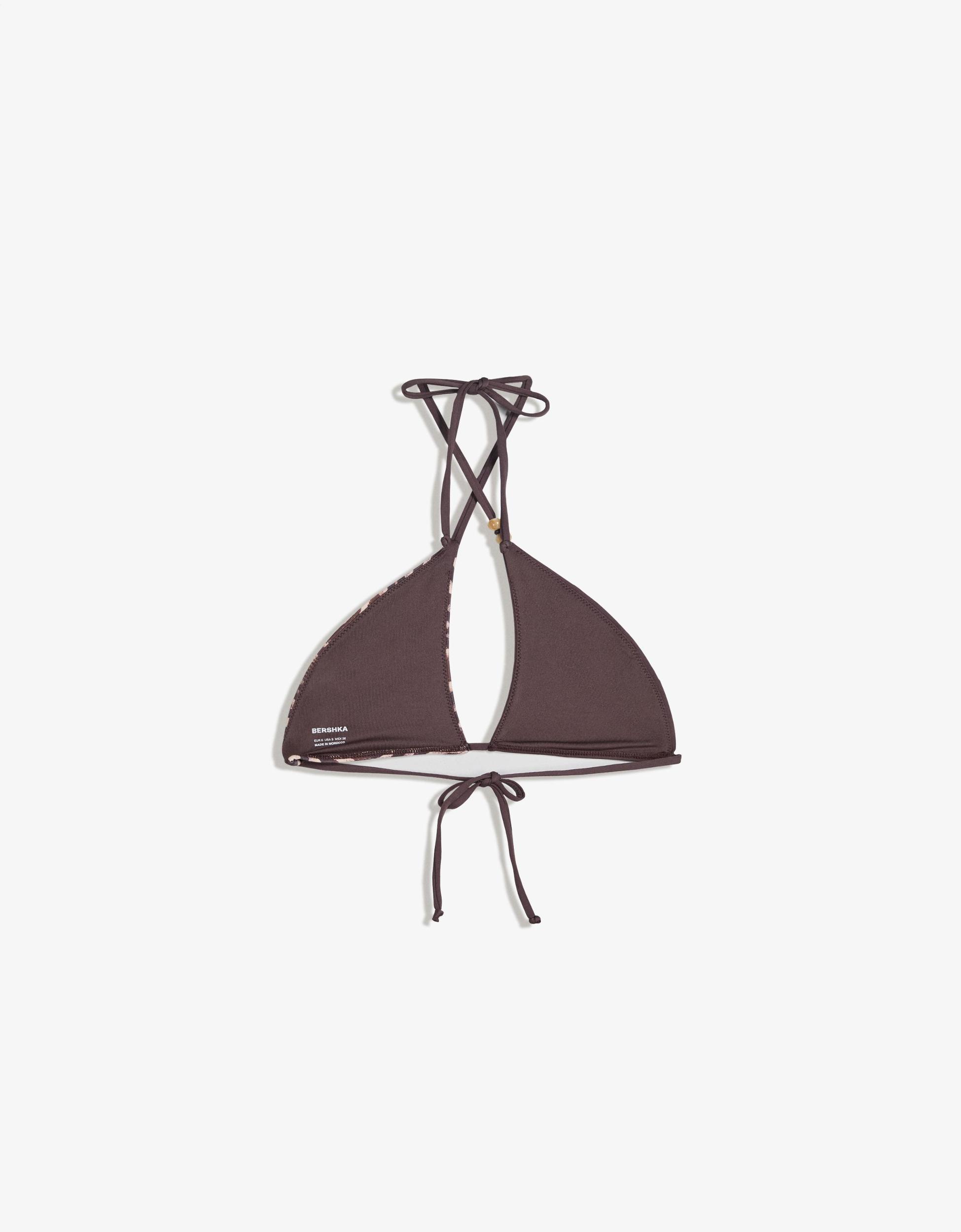 Spiral print bikini top Product Image