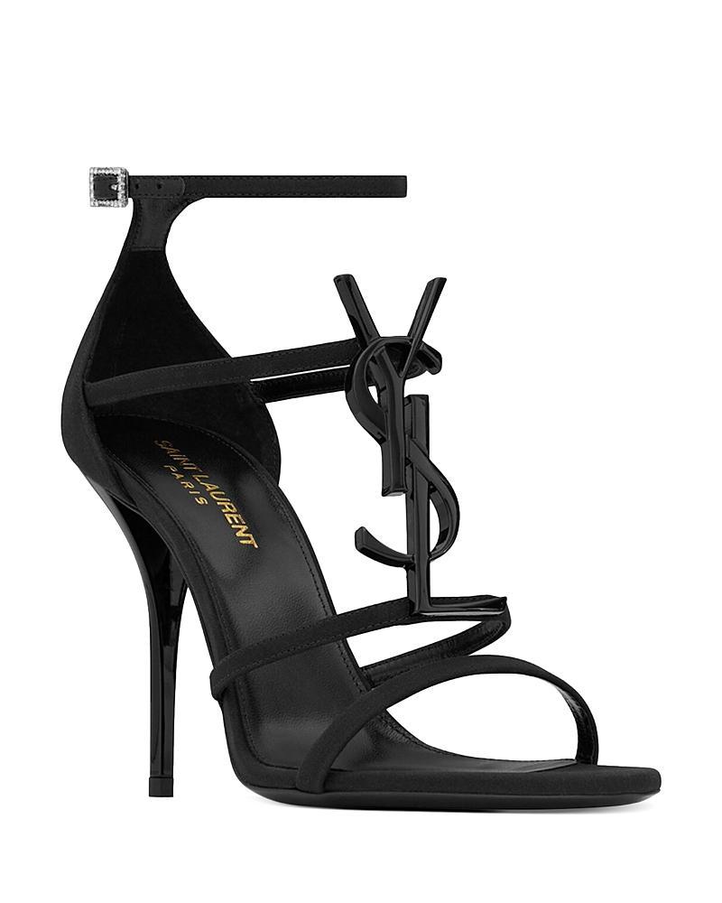 Womens Cassandra Sandals In Patent Leather With Gold-tone Monogram Product Image