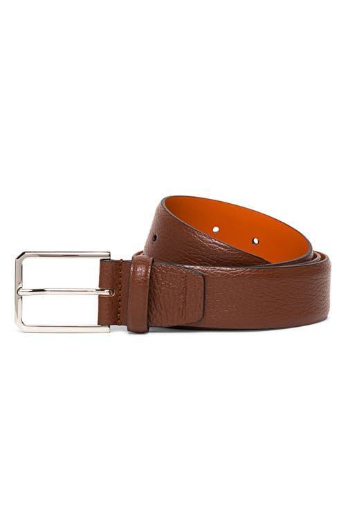 Mens Grained Leather Belt Product Image