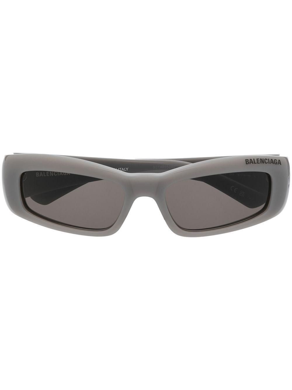 BALENCIAGA Logo-print Detail Sunglasses In Grey Product Image