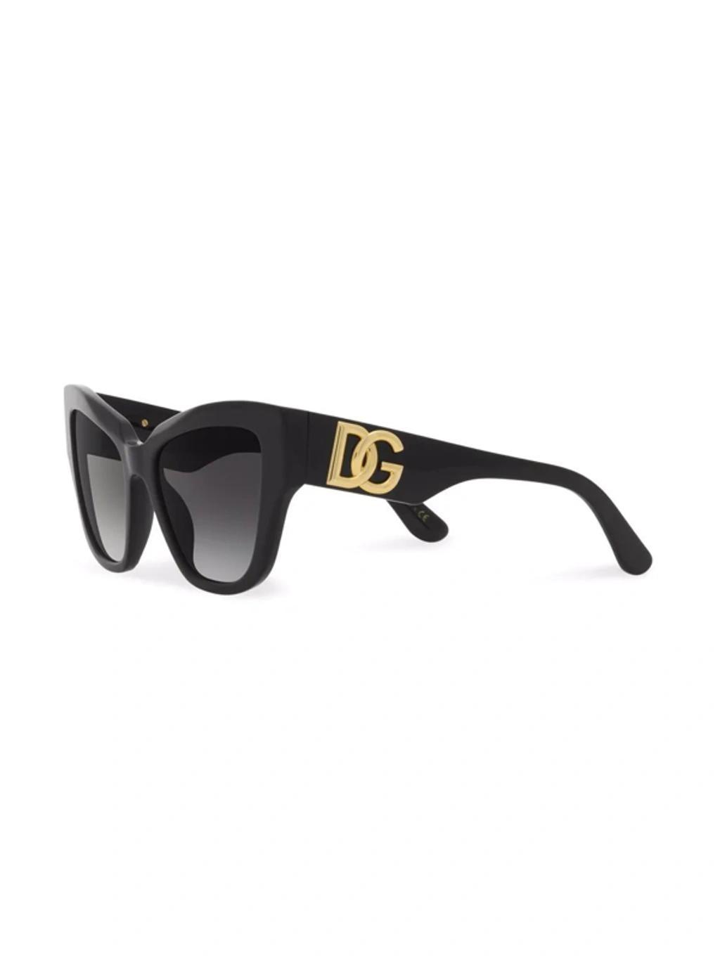 DOLCE & GABBANA Dg Crossed Sunglasses In Black Product Image