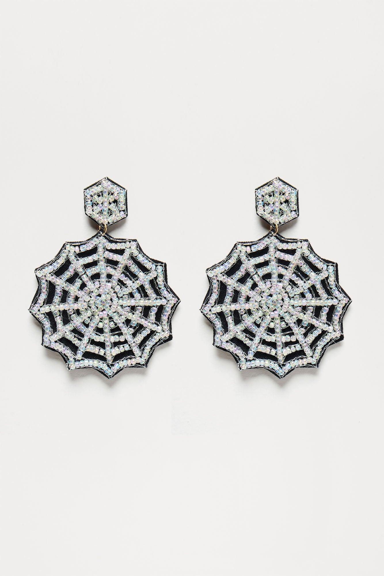 Creepin’ It Real Earrings - Black/White Product Image