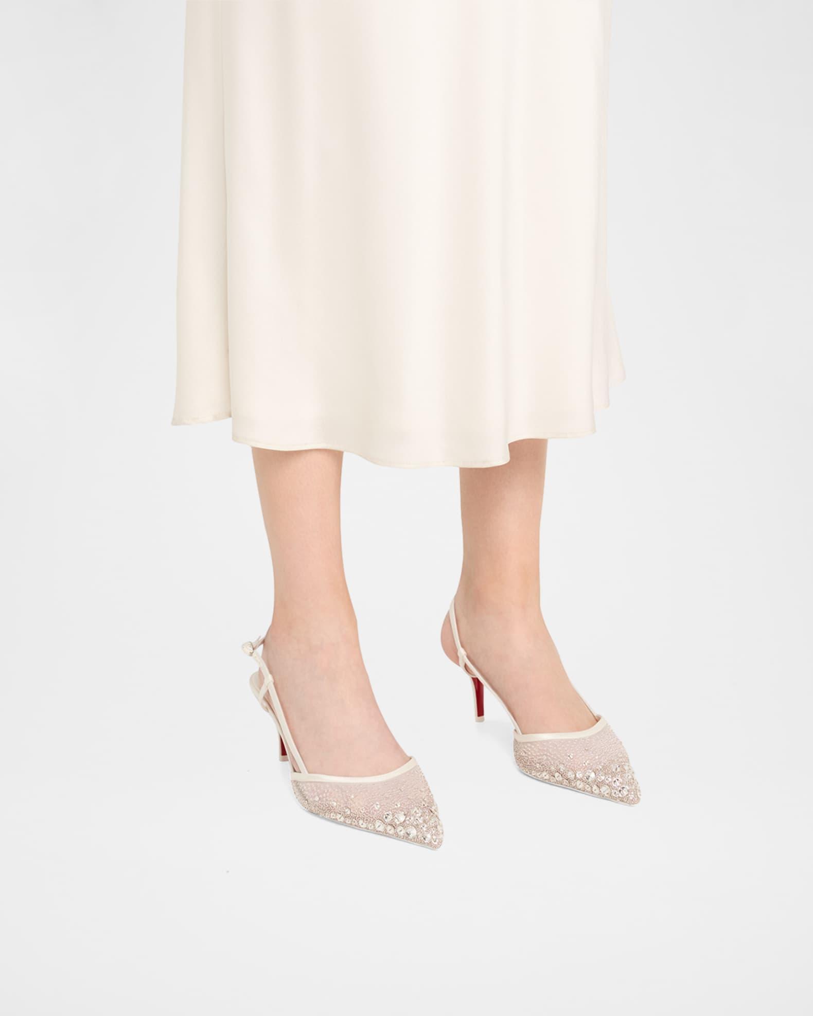 Miss Z Sparkling Red Sole Slingback Pumps Product Image