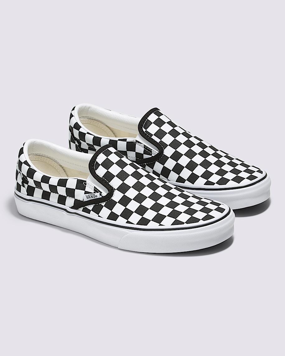 Customs Classic Slip-On Checkerboard Wide Shoe in Customs| Vans US Product Image