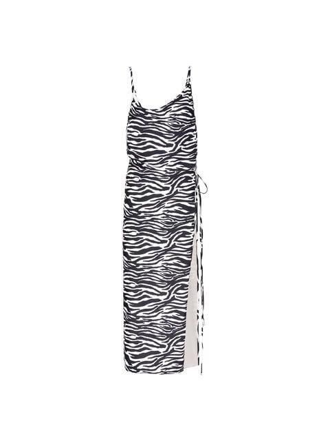 White and black midi dress Product Image