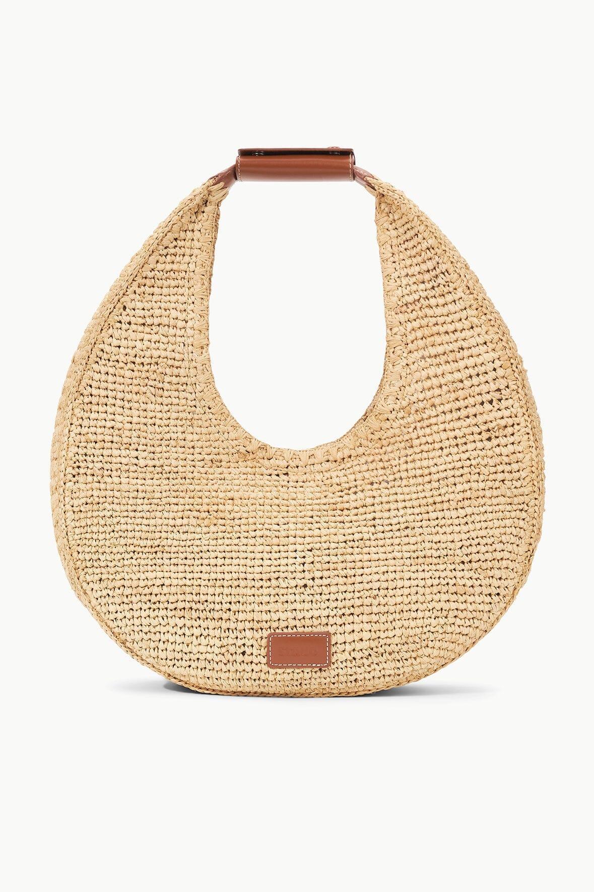 LARGE RAFFIA MOON BAG | NATURAL RAFFIA Product Image