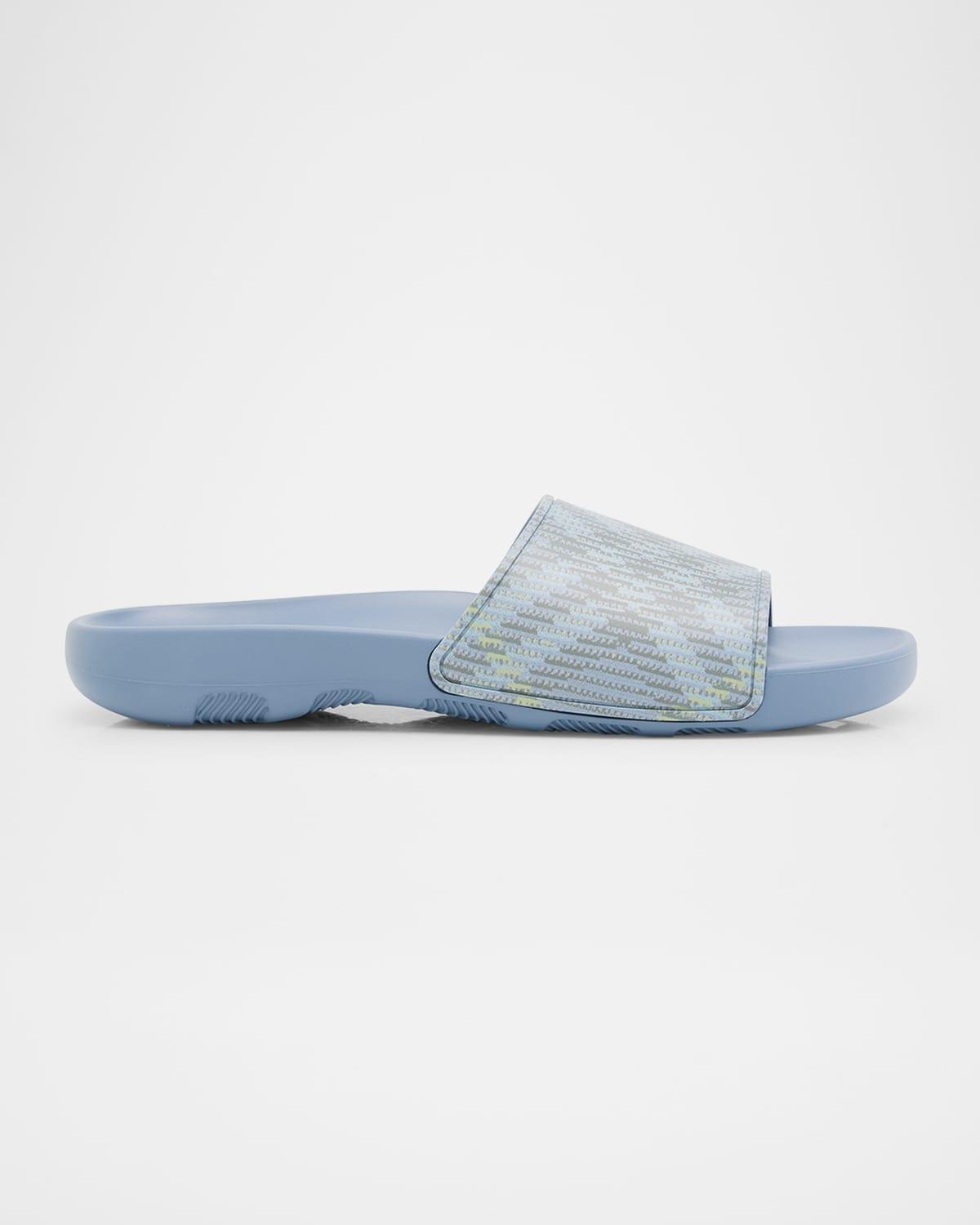 Men's Check Slide Sandals Product Image