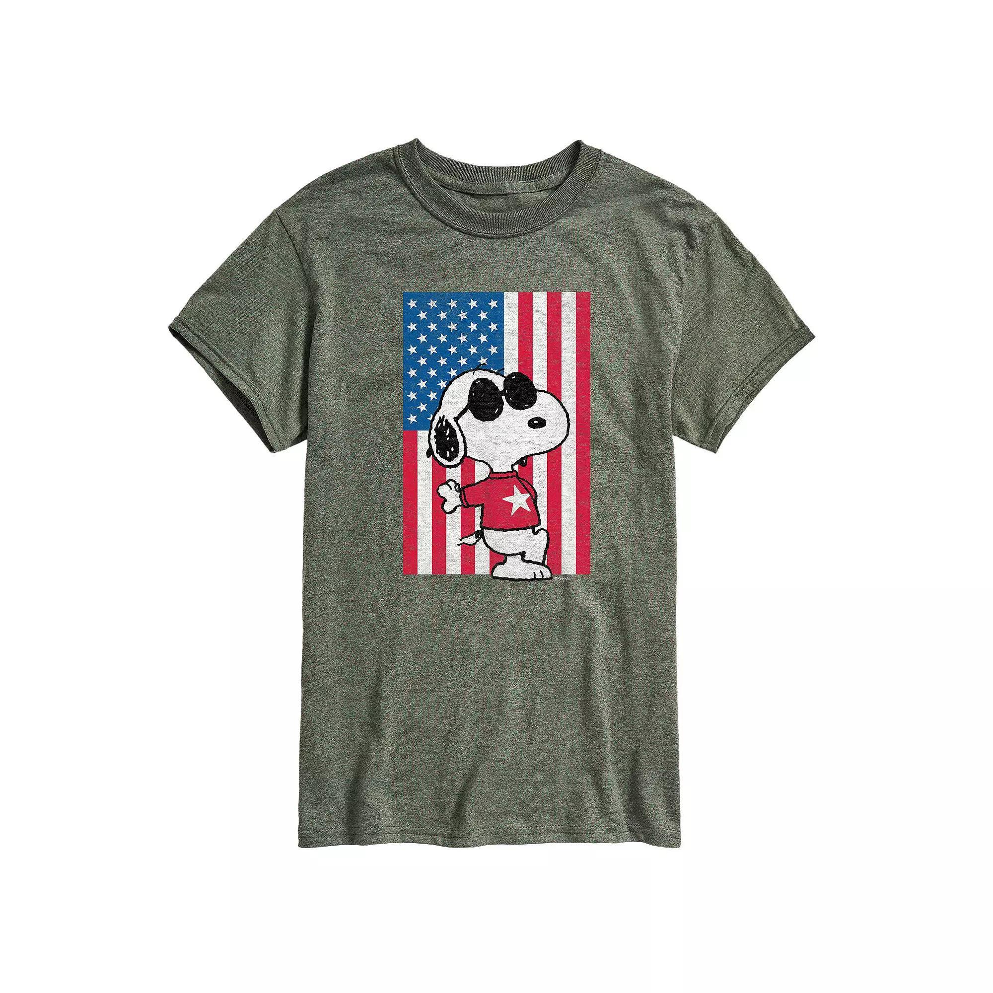 Men's Peanuts Joe Cool Flag Tee,  Product Image