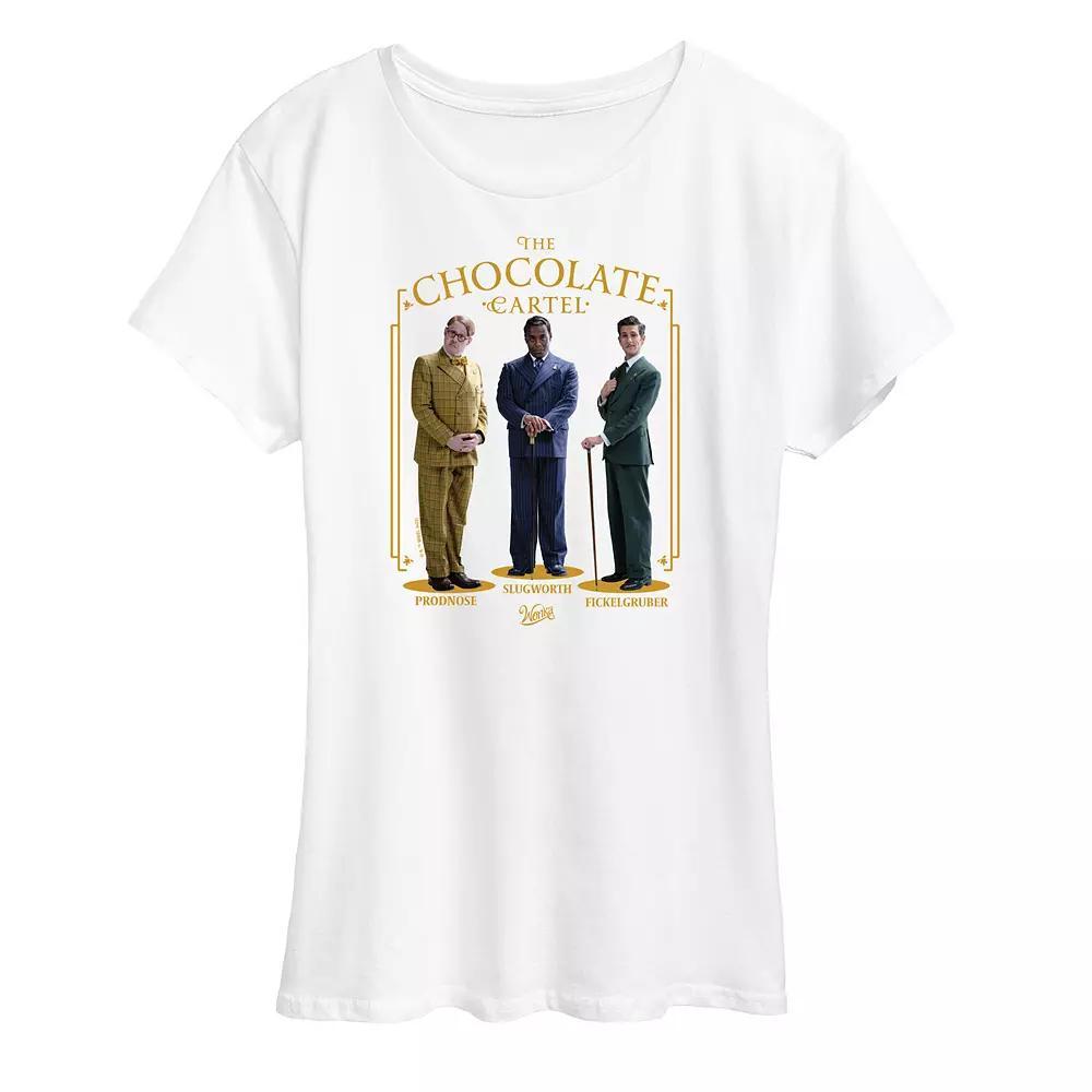 Women's Wonka The Chocolate Cartel Graphic Tee, Size: Large, White Product Image