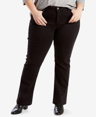 Levis 414 Plus Size Classic Mid Rise Straight Leg Stretch Denim Jeans Product Image