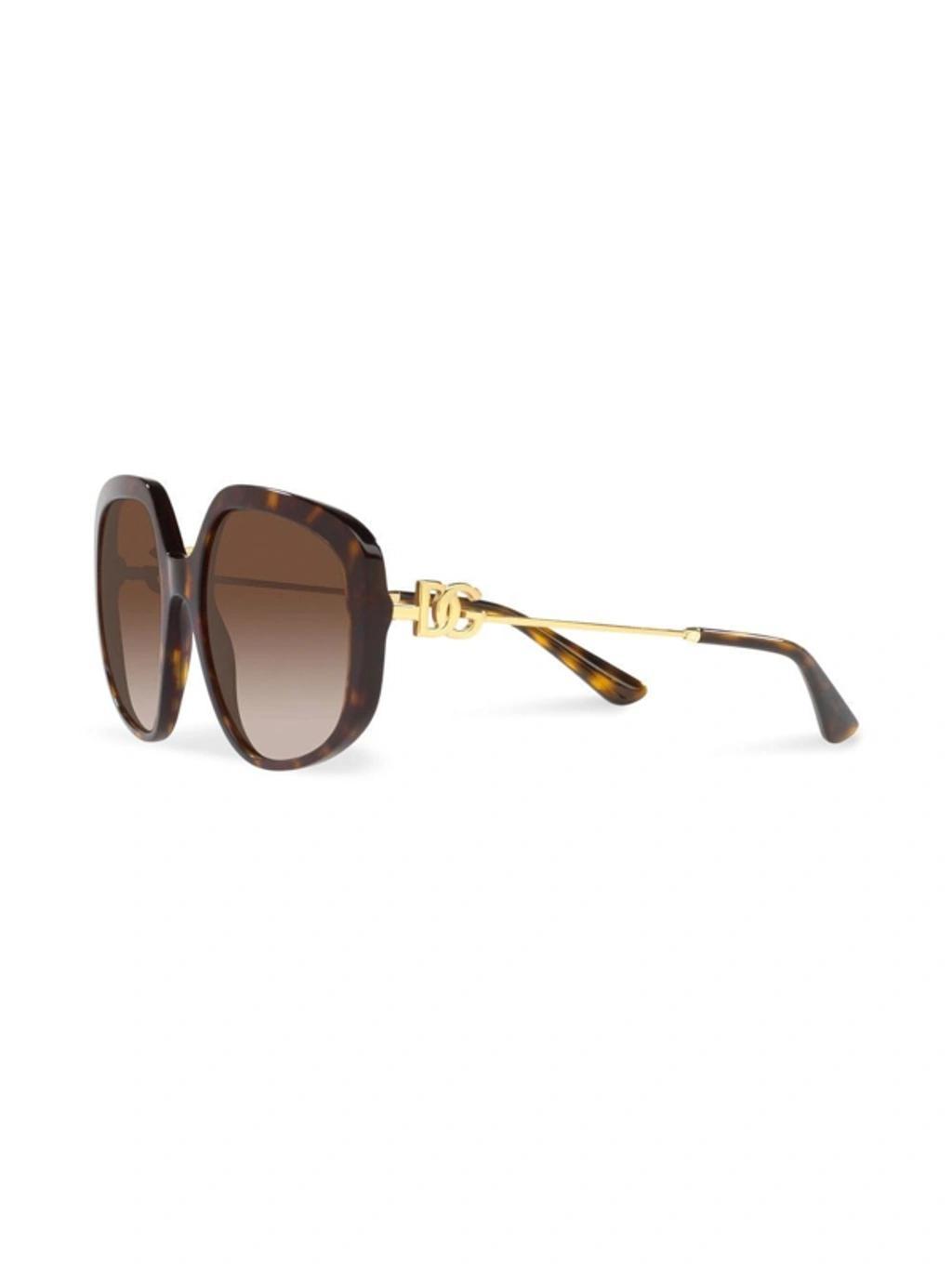 DOLCE & GABBANA Dg Light Oversize-frame Sunglasses In Brown Product Image