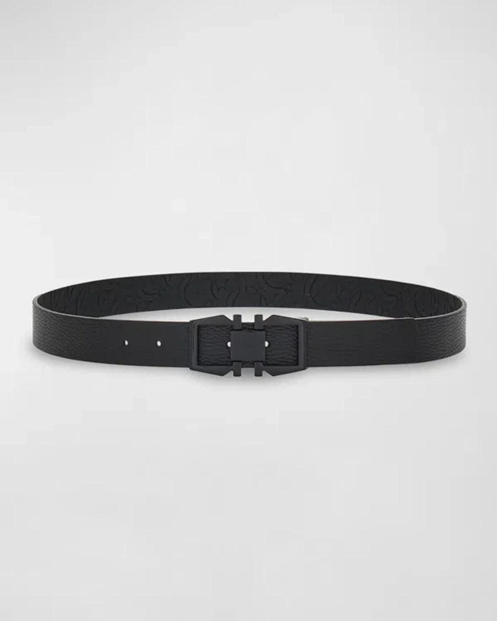 Men's Gancini-Embossed Reversible Leather Belt Product Image