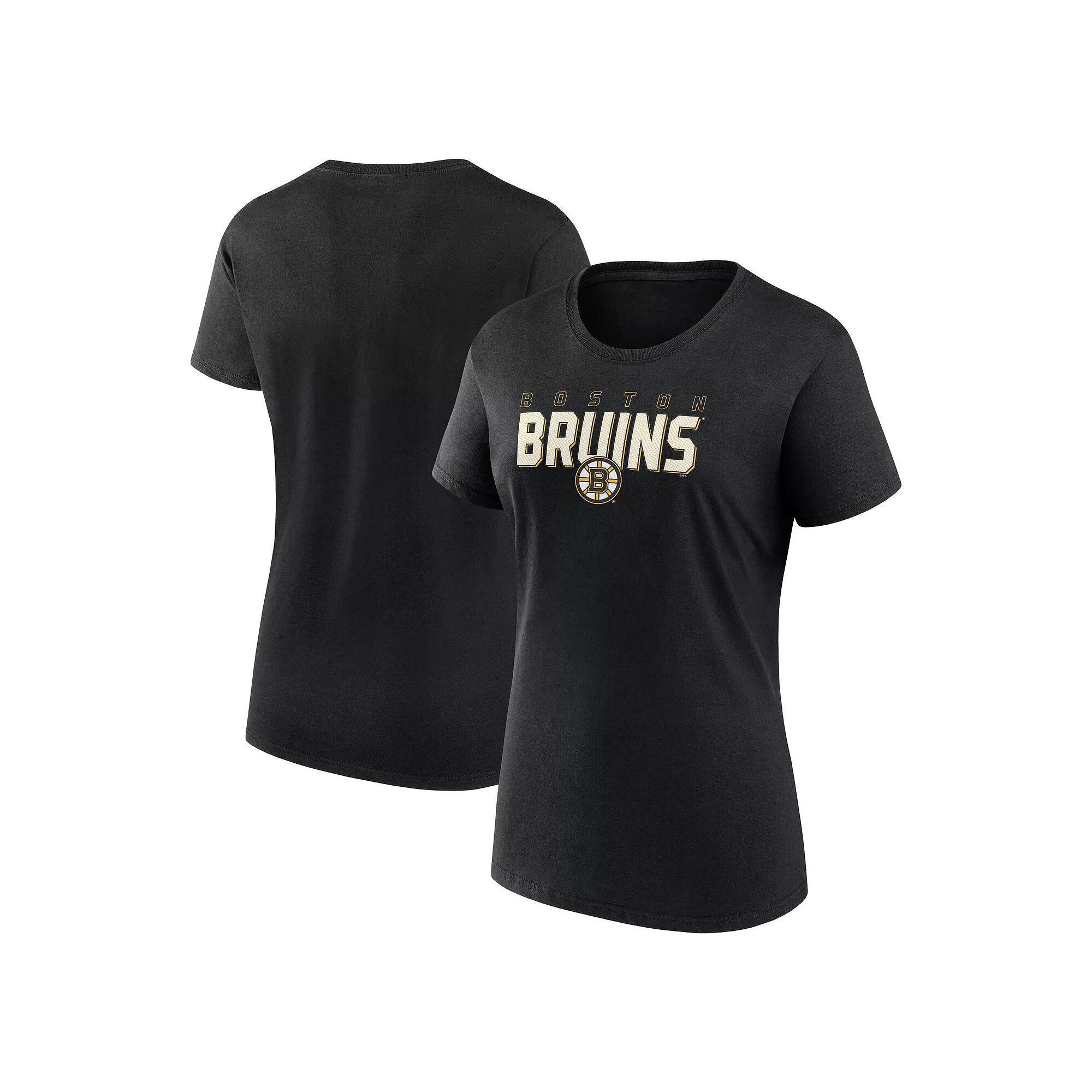 Women's Black Boston Bruins Launch Scoop Neck T-Shirt,  Product Image
