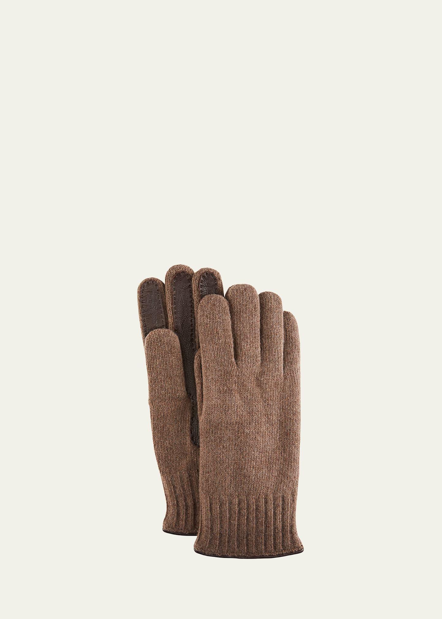 Mens Cashmere Jersey Gloves w/ Deerskin Palms Product Image