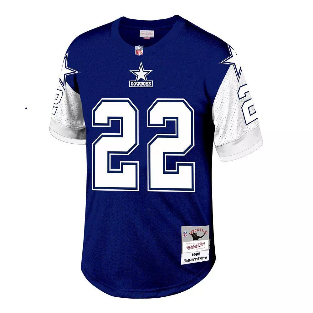 Men's Mitchell & Ness Emmitt Smith Navy Dallas Cowboys 1995 Legacy Replica Jersey, Size: Medium, Blue Product Image