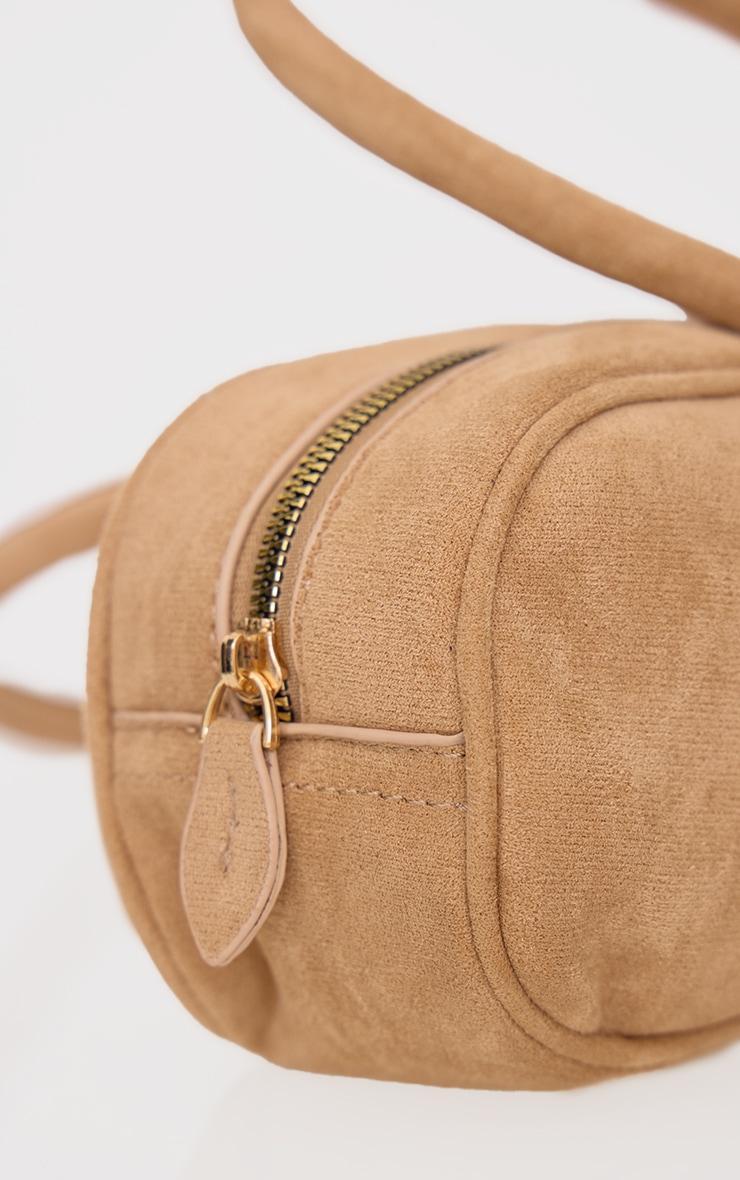 Sand Faux Suede Baguette Shoulder Bag Product Image