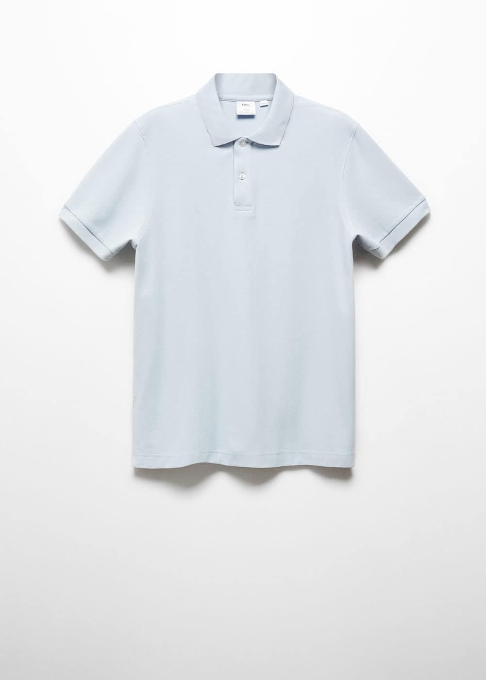 100% cotton pique polo shirt - Men | MANGO USA Product Image