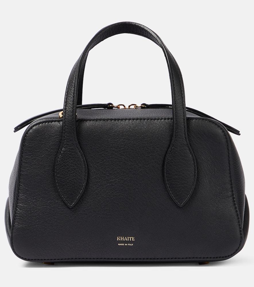 KHAITE Maeve Small Leather Shoulder Bag In Black Product Image