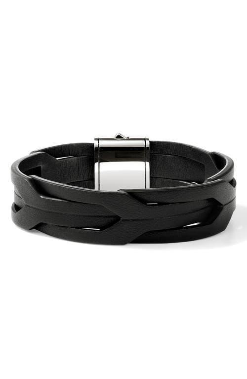 JOHN HARDY Icon 50 Leather Bracelet In Black Product Image