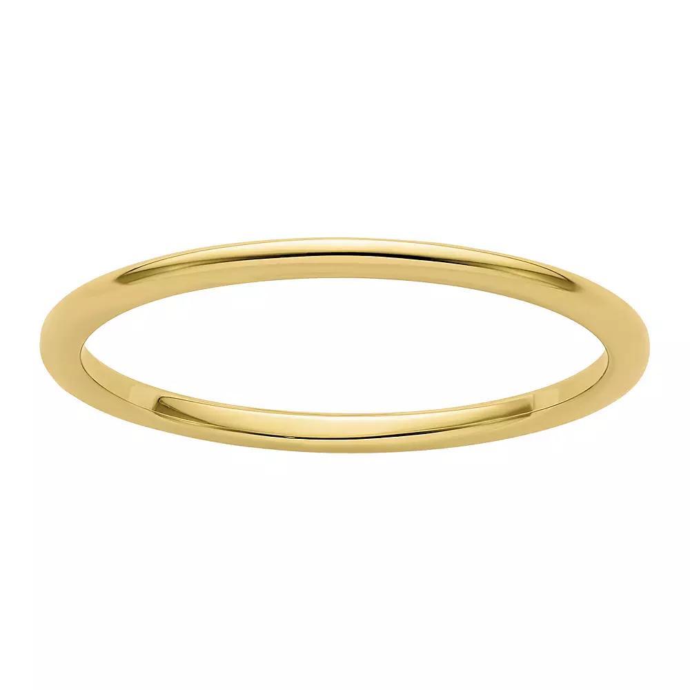 Stacks & Stones 10k Gold 1.2 mm Half Round Stackable Band, Womens Product Image