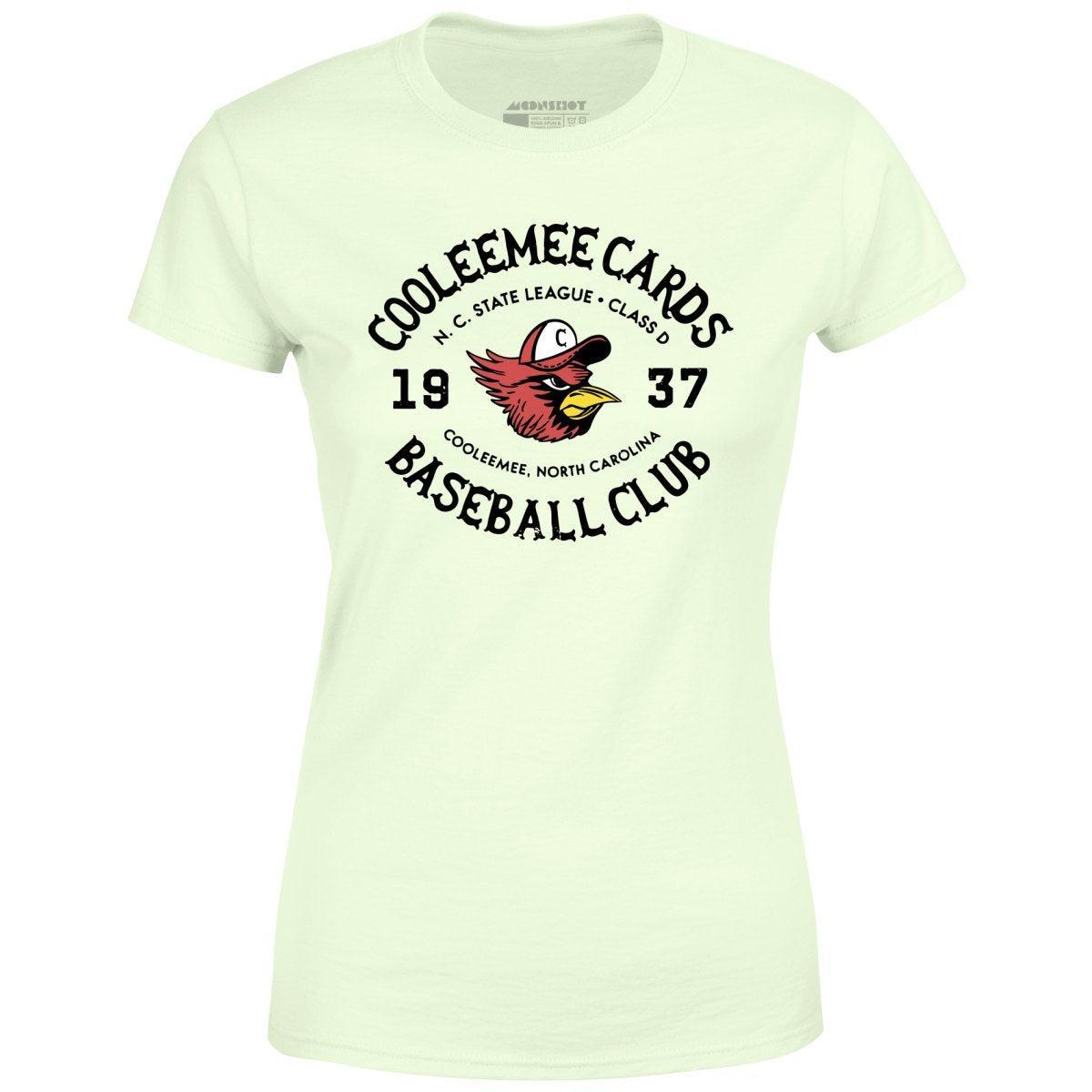 Cooleemee Cards - North Carolina - Vintage Defunct Baseball Teams - Women's T-Shirt Female Product Image