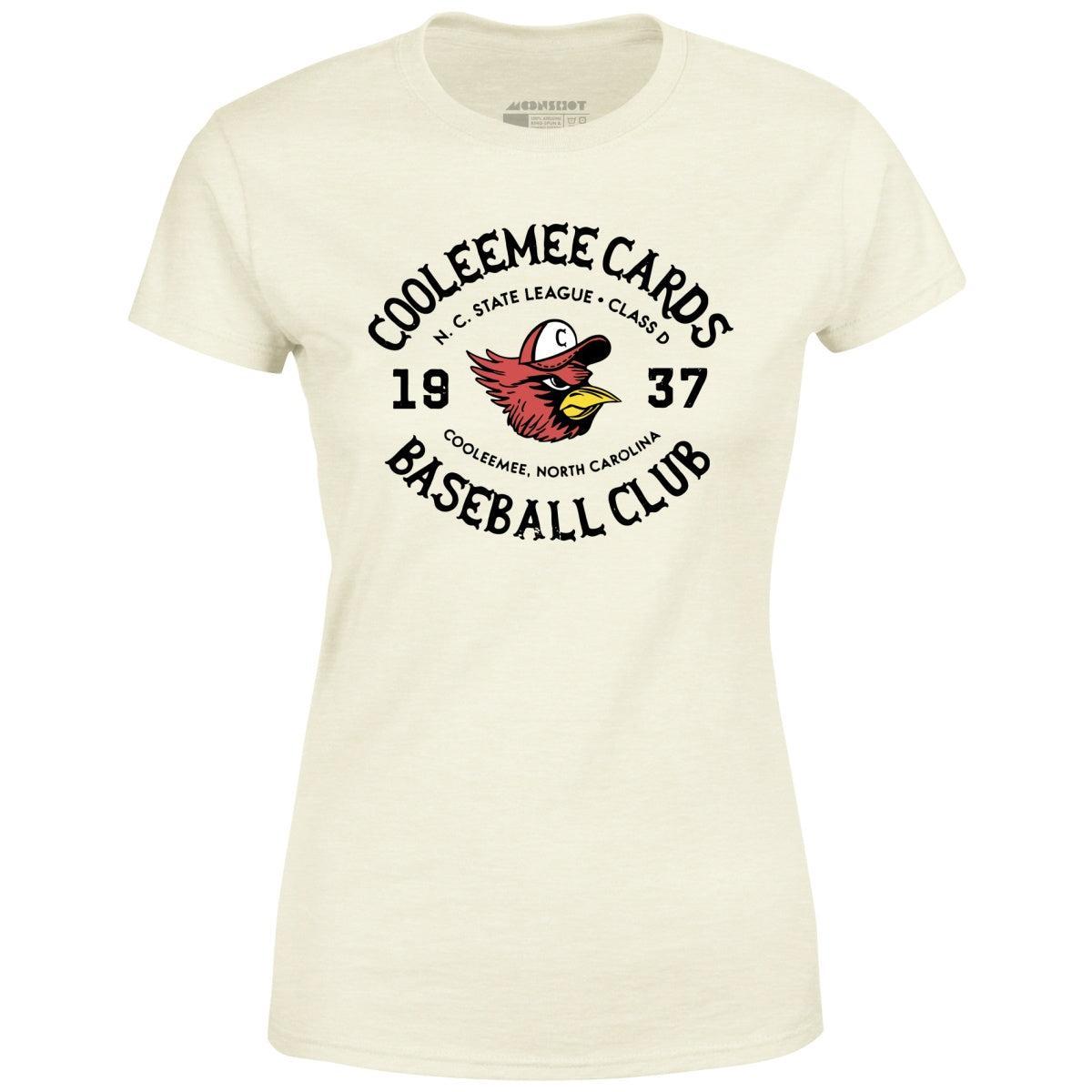 Cooleemee Cards - North Carolina - Vintage Defunct Baseball Teams - Women's T-Shirt Female Product Image