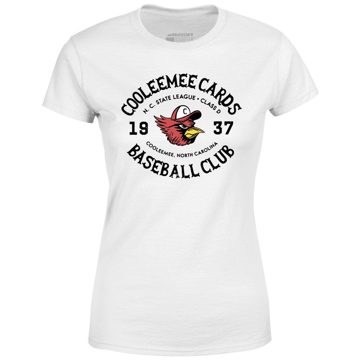 Cooleemee Cards - North Carolina - Vintage Defunct Baseball Teams - Women's T-Shirt Female Product Image