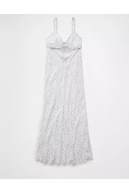 AE V-Neck Ruffle Midi Slip Dress Women's Product Image