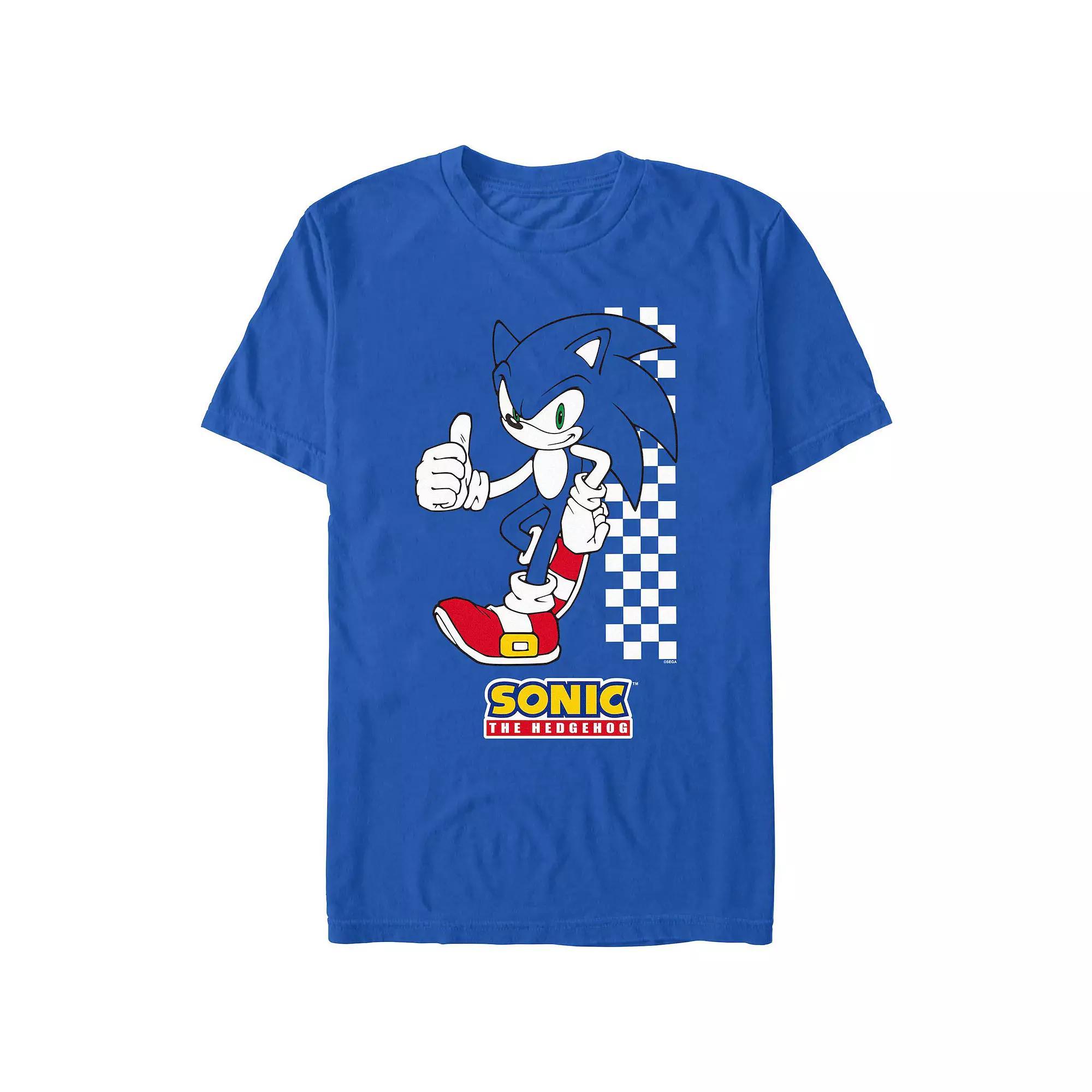 Men's Sonic The Hedgehog Thumbs Up Graphic Tee, Size: XS, Royal Product Image